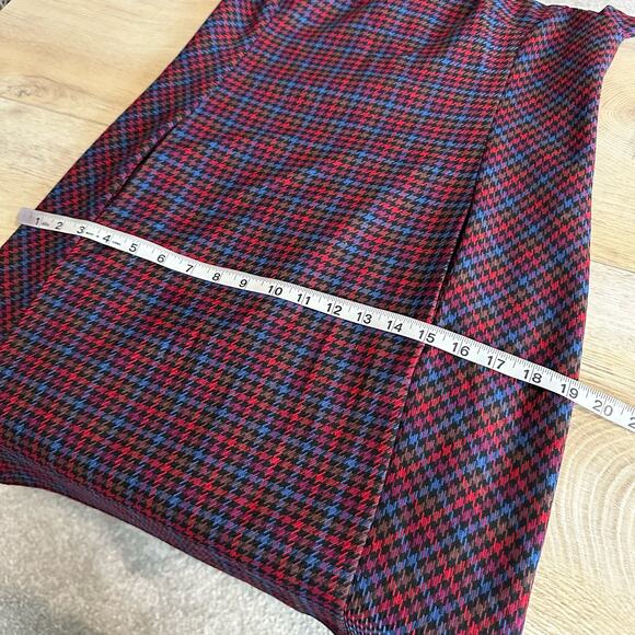 Trina Turk Printed Delilah Tie Collar Houndstooth Dress 2 - Picture 11 of 12